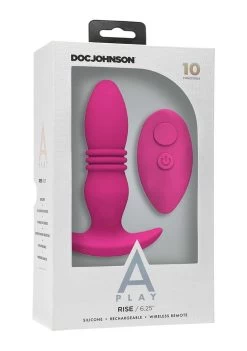 A-Play – RISE – Silicone Anal Plug With Remote – Pink