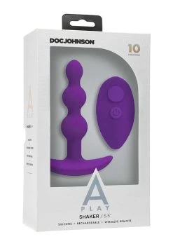 A-Play – SHAKER – Silicone Anal Plug With Remote – Purple