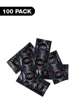Exs Black Latex Condoms – 100 Pack