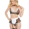 Dreamgirl Very Sheer Mesh Maid Bedroom Costume – OS -Online Sex Shops 12229 BKWT OS 1