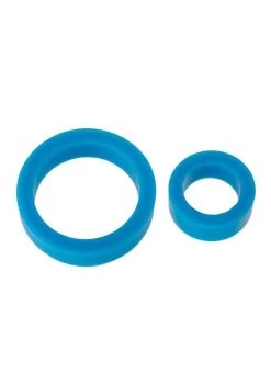 Titanmen – Silicone Cock Rings – Double Pack Blue