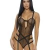 Forplay See You Peeking – Mesh Teddy – Extra Larg -Online Sex Shops 770209BLK S 1