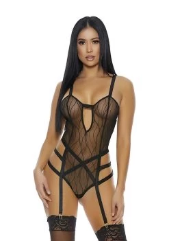 Forplay See You Peeking – Mesh Teddy – Extra Larg