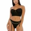 Chain Me Up Bustier Set – Black – S