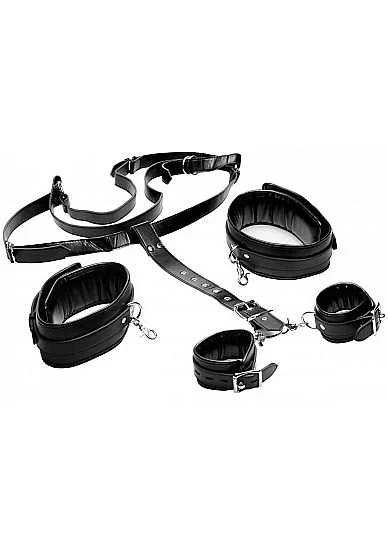 Strict – Thigh Sling With Wrist Cuffs 3 Strict – Thigh Sling With Wrist Cuffs