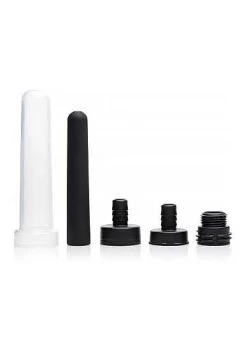 Travel Enema Water Bottle Adapter Set – 5 Pieces – Black