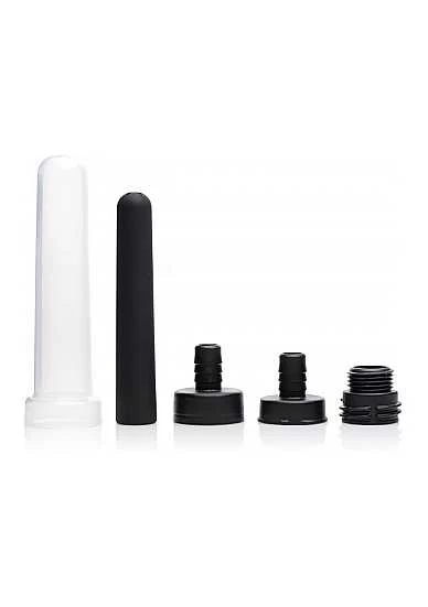 Travel Enema Water Bottle Adapter Set – 5 Pieces – Black 3 Travel Enema Water Bottle Adapter Set – 5 Pieces – Black