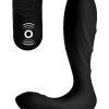 Silicone Prostate Vibrator With Remote Control – Black