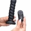 SU Supple Swirl 21x Remote Control Silicone Dildo – Black -Online Sex Shops AF937 1