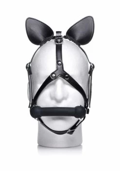 Dark Horse Pony Head Harness With Silicone Bit – Black
