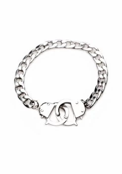 Cuff Him Handcuff Bracelet – Silver