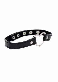 Dark Heart Chrome Heart Black Choker – Black