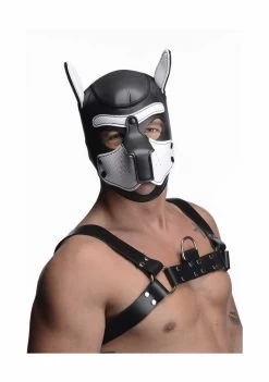 Neoprene Puppy Hood – Black And White