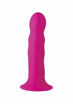 Squeezable Wavy Dildo – Pink