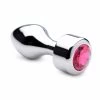 Weighted Base Aluminum Plug Pink Gem – Large -Online Sex Shops AG344 LARGE 1