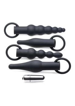 3X Premium Ringed Rimmers Anal Training Set – Black
