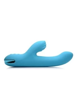 Silicone Pulsating And Vibrating Rabbit – Teal –
