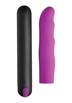 XL Bullet & Wavy Silicone Sleeve – Purple