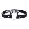 Kinky Kitty Ring Slim Choker – PU Leather – Black -Online Sex Shops AG726 BLACK 1