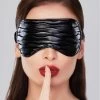 Adore Butter Soft Ruched Faux Leather Mask – Black – OS -Online Sex Shops ALLA1067 1
