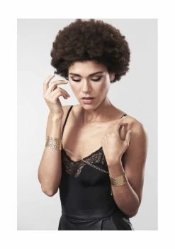 Desir Métallique – Gold Metallic Mesh Handcuffs