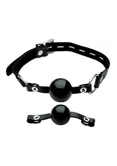 Interchangeable Silicone Ball Gag Set – Black 1 3 Interchangeable Silicone Ball Gag Set – Black 1