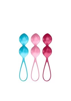 Satisfyer V Balls Kegel Set Of 3 – Turquoise/Red/Pink