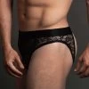 Lace Open Back Brief – Black – S/M -Online Sex Shops L010BLK SM 1