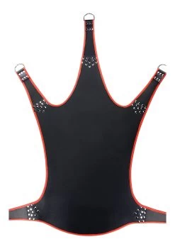 Leather Sling With Red Piping – 5 Points – Black