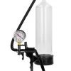 Elite Beginner Pump With PSI Gauge – Transparent 1 Elite Beginner Pump With PSI Gauge – Transparent -Online Sex Shops PMP045TRA 1