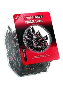 Swiss Navy MAX Size – Enhancement Creme Voor Mannen – Fishbowl – 50 Stuks –