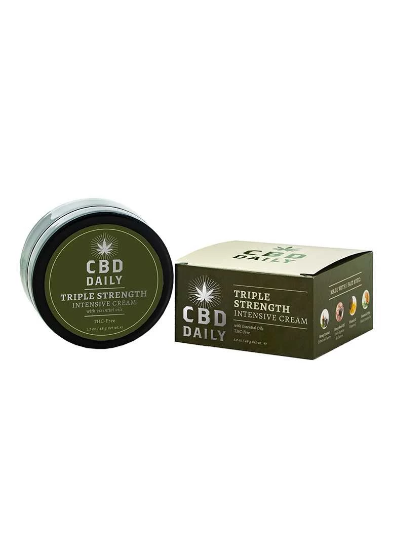 CBD Daily Triple Strength Intensive Cream – 1.7 Oz / 48 G 3 CBD Daily Triple Strength Intensive Cream – 1.7 Oz / 48 G